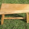 Wooden Small Table Plant Stand Handmade Handcrafted Rustic Ash and Chestnut Wood Natural, Oiled Waxed - Image 3