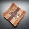 Metatron's Cube Handmade Turned Striped Wooden Dish Bowl Trinket Spiritual Gifts - Image 2