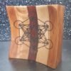 Metatron's Cube Handmade Turned Striped Wooden Dish Bowl Trinket Spiritual Gifts - Image 12