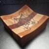 Metatron's Cube Handmade Turned Striped Wooden Dish Bowl Trinket Spiritual Gifts - Image 3