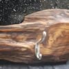 Coat Rack Wooden Solid Oak Natural Rustic Handmade Metal Two Hooks Unique Gift - Image 2